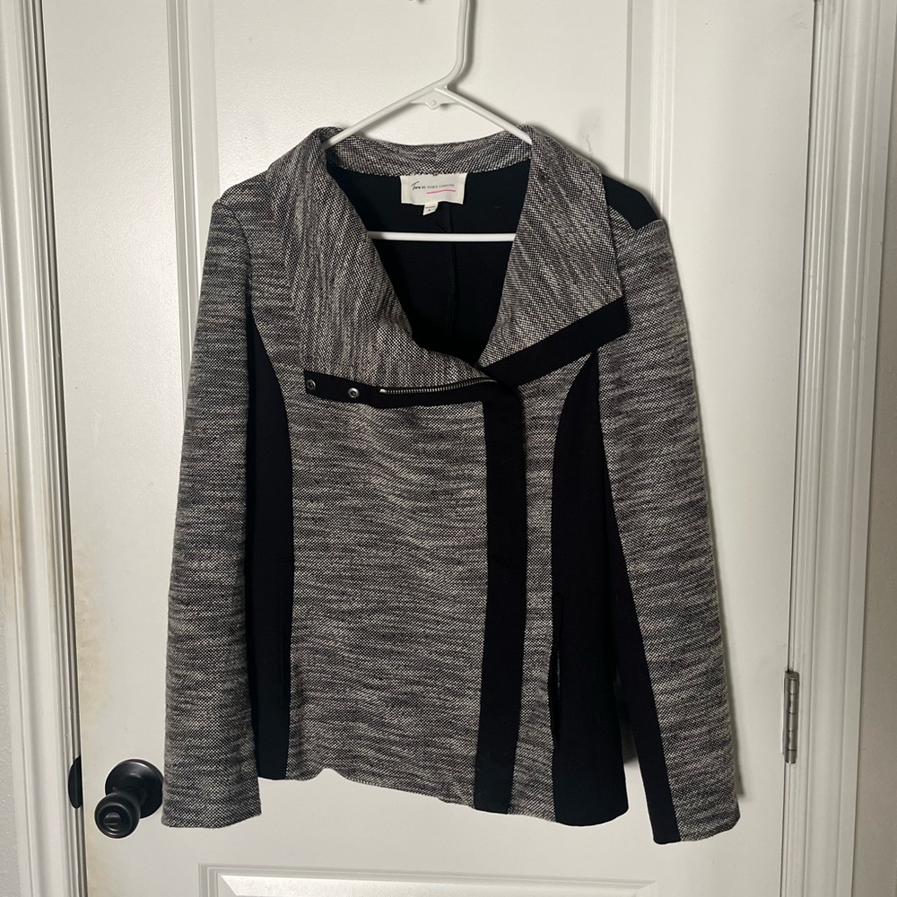 Two by Vince Camuto Mixed Media Moto Jacket